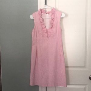 Lily pink & white seersucker sundress sz 2